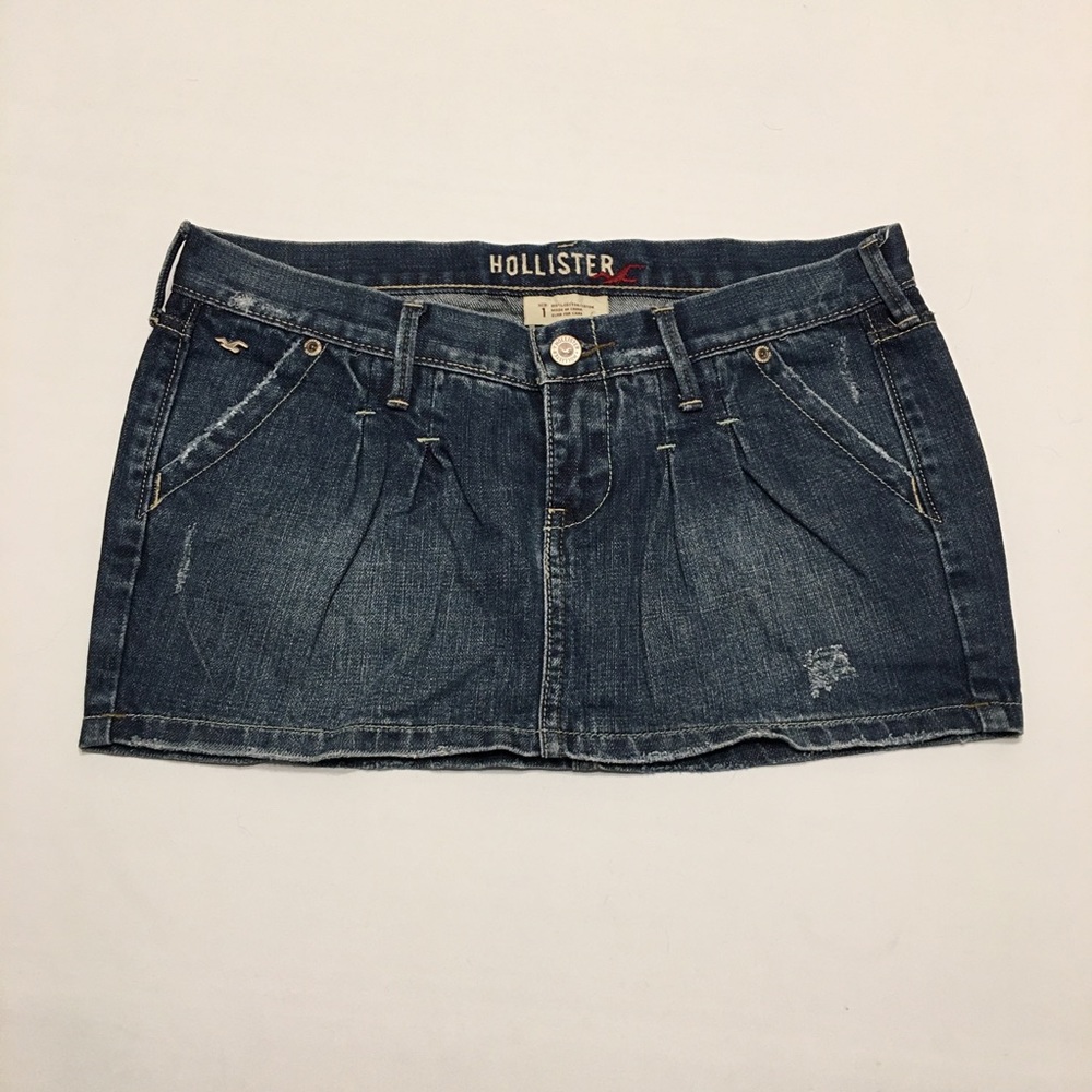 Hollister Blue Denim Mini Skirt Size 1